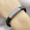 Stainless Steel Fancy Bracelet, Polished, Steel Finish, 03.450.0002.09 (Thickness, 9 Inches Length)