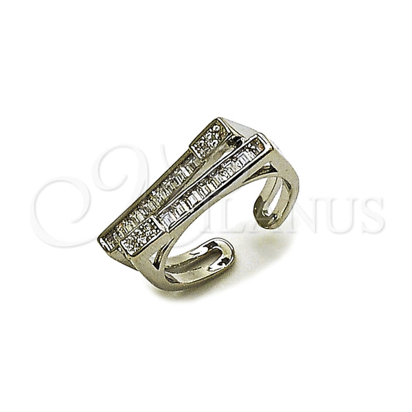 White Gold Filled Ring — Multi Stone Ring Baguette Design with White Cubic — main product view — SKU 164353 | Oro Laminado Blanco anillo — Multi Stone Ring Baguette diseño with blanco Cubic — SKU 164353