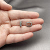 Rhodium Gold Filled Huggie Hoop, with Multicolor Micro Pave, Polished, Rhodium Finish, 02.438.0002.10