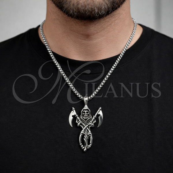Stainless Steel Necklace — Pendant Necklace Polished 04. 03 MM Thickness 24 — alternate product view — SKU 164365 | Acero Inoxidable collar — Pendant Necklace pulido 04. 03 MM Thickness 24 — SKU 164365