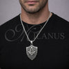 Stainless Steel Pendant Necklace, Polished, Steel Finish, 04.451.0005.24 (03 MM Thickness, 24 Inches Length)