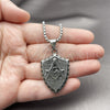Stainless Steel Pendant Necklace, Polished, Steel Finish, 04.451.0005.24 (03 MM Thickness, 24 Inches Length)