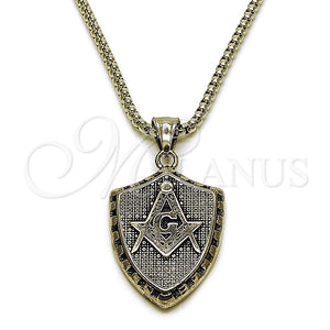 Stainless Steel Necklace — Pendant Necklace Polished 04. 03 MM Thickness 24 — main product view — SKU 164369 | Acero Inoxidable collar — Pendant Necklace pulido 04. 03 MM Thickness 24 — SKU 164369