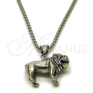Stainless Steel Necklace — Pendant Necklace Dog Design Polished 04. 03 MM — main product view — SKU 164370 | Acero Inoxidable collar — Pendant Necklace Dog diseño pulido 04. 03 MM — SKU 164370