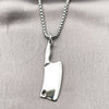 Stainless Steel Pendant Necklace, Polished, Steel Finish, 04.451.0012.24 (03 MM Thickness, 24 Inches Length)