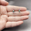 Rhodium Gold Filled Stud Earring, with Multicolor Cubic Zirconia, Polished, Rhodium Finish, 02.310.0116.1