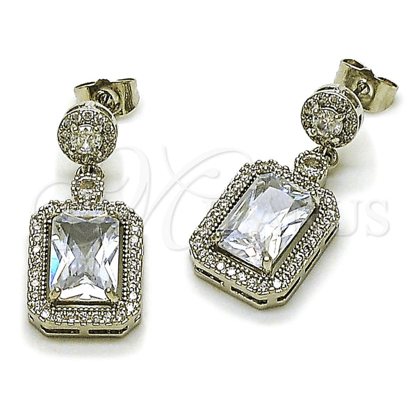 White Gold Filled Ring — Dangle Earring Cluster Design with White Cubic Zirconia — main product view — SKU 164419 | Oro Laminado Blanco anillo — Dangle Earring Cluster diseño with blanco Cubic Zirconia — SKU 164419