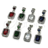 Rhodium Gold Filled Dangle Earring, Cluster Design, with White Cubic Zirconia, Polished, Rhodium Finish, 02.452.0006.2