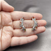 Rhodium Gold Filled Stud Earring, with Multicolor and White Cubic Zirconia, Polished, Rhodium Finish, 02.452.0009.4