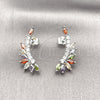 Rhodium Gold Filled Stud Earring, with Multicolor and White Cubic Zirconia, Polished, Rhodium Finish, 02.452.0009.4