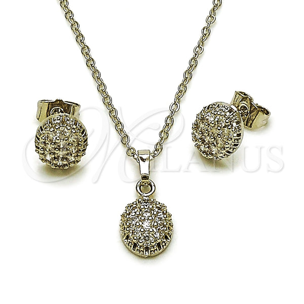 White Gold Filled Ring — Earring and Pendant Adult Set with White Cubic — main product view — SKU 164434 | Oro Laminado Blanco anillo — Earring and Pendant Adult Set with blanco Cubic — SKU 164434