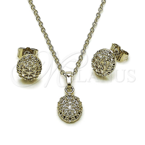 Rhodium Gold Filled Earring and Pendant Adult Set, with White Cubic Zirconia, Polished, Rhodium Finish, 10.452.0001
