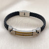 Stainless Steel Fancy Bracelet, Polished, Two Tone, 03.219.0003.1.09 (10 MM Thickness, 9 Inches Length)