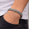 Stainless Steel Fancy Bracelet, Square Franco Design, Polished, Steel Finish, 03.440.0001.09 (08 MM Thickness, 9 Inches Length)