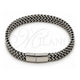 Stainless Steel Fancy Bracelet, Square Franco Design, Polished, Steel Finish, 03.440.0001.09 (08 MM Thickness, 9 Inches Length)