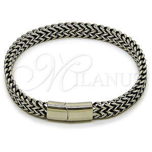 Stainless Steel Bracelet — Fancy Bracelet Square Franco Design Polished 03. 08 — main product view — SKU 164446 | Acero Inoxidable brazalete — elegante Bracelet Square Franco diseño pulido 03. 08 — SKU 164446