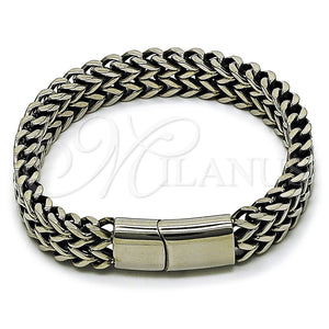 Stainless Steel Bracelet — Fancy Bracelet Square Franco Design Polished 03. 12 — main product view — SKU 164447 | Acero Inoxidable brazalete — elegante Bracelet Square Franco diseño pulido 03. 12 — SKU 164447