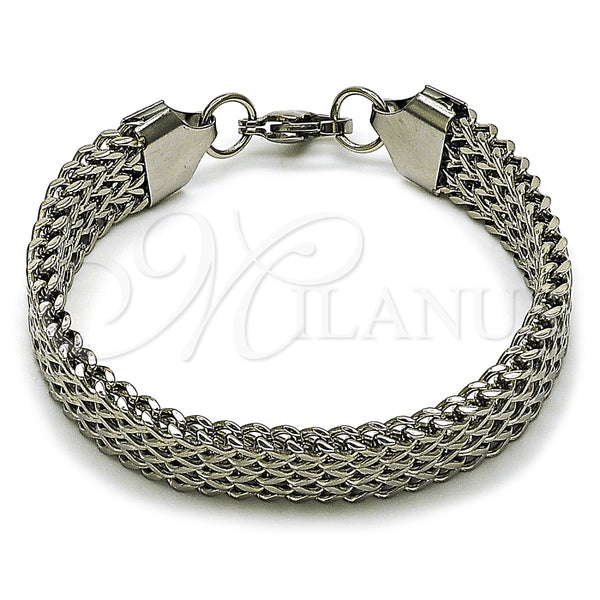 Stainless Steel Bracelet — Fancy Bracelet Square Franco Design Polished 03. Thickness — alternate product view — SKU 164448 | Acero Inoxidable brazalete — elegante Bracelet Square Franco diseño pulido 03. Thickness — SKU 164448