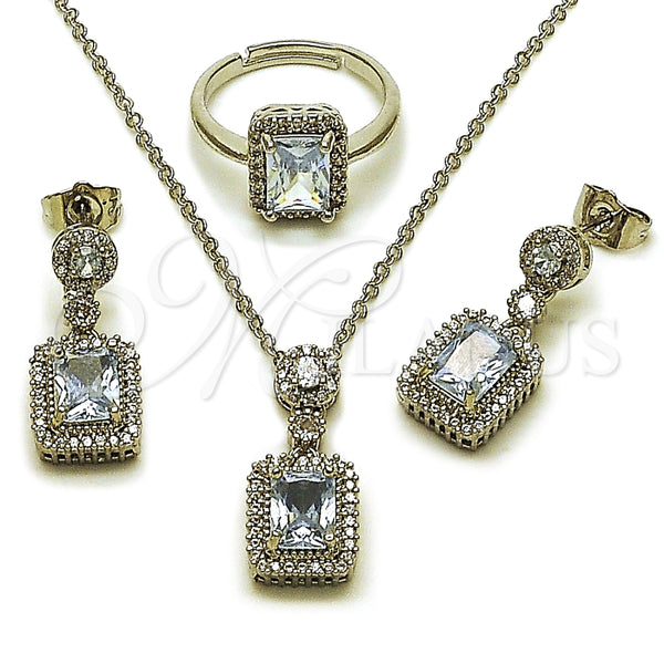 White Gold Filled Ring — Necklace Earring and Ring Cluster Design with White — main product view — SKU 164455 | Oro Laminado Blanco anillo — Necklace Earring and Ring Cluster diseño with blanco — SKU 164455