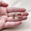 Oro Laminado Huggie Hoop, Gold Filled Style with White Cubic Zirconia, Polished, Golden Finish, 02.323.0120.14
