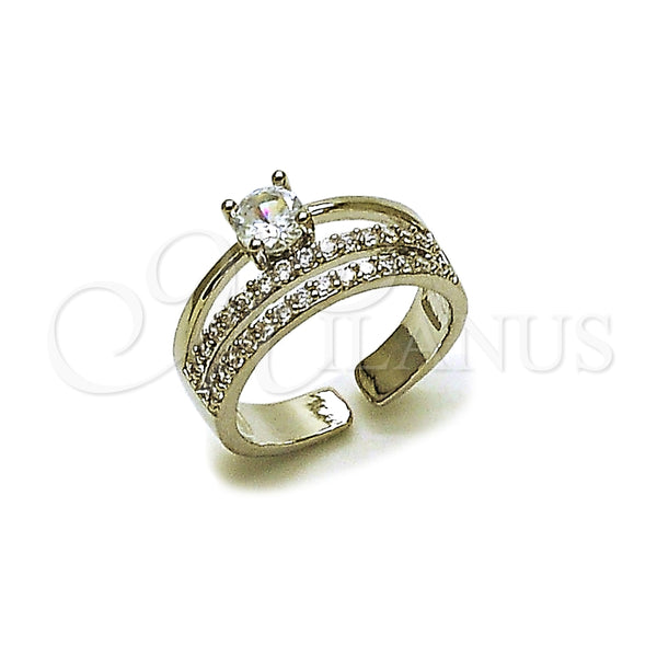 White Gold Filled Ring — Multi Stone Ring with White Cubic Zirconia Polished — main product view — SKU 164468 | Oro Laminado Blanco anillo — Multi Stone Ring with blanco Cubic Zirconia pulido — SKU 164468