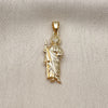 Oro Laminado Religious Pendant, Gold Filled Style San Judas Design, Polished, Golden Finish, 05.210.0018