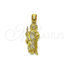 Oro Laminado Religious Pendant, Gold Filled Style San Judas Design, Polished, Golden Finish, 05.210.0018