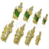 Oro Laminado Religious Pendant, Gold Filled Style San Judas Design, Polished, Golden Finish, 05.210.0019