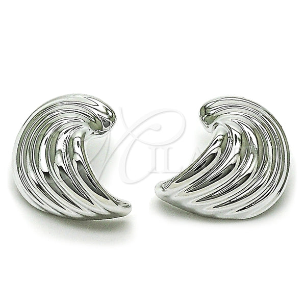White Gold Filled Ring — Stud Earring Polished 02. — main product view — SKU 164494 | Oro Laminado Blanco anillo — Stud Earring pulido 02. — SKU 164494