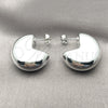 Rhodium Gold Filled Medium Hoop, Polished, Rhodium Finish, 02.455.0016.25
