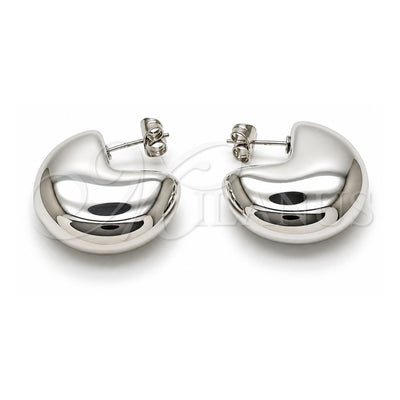 White Gold Filled Medium Hoop, Polished, Rhodium Finish, 02.455.0016.25