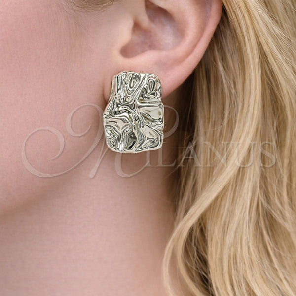White Gold Filled Ring — Stud Earring Polished 02. — alternate product view — SKU 164509 | Oro Laminado Blanco anillo — Stud Earring pulido 02. — SKU 164509