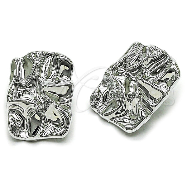 White Gold Filled Ring — Stud Earring Polished 02. — main product view — SKU 164509 | Oro Laminado Blanco anillo — Stud Earring pulido 02. — SKU 164509