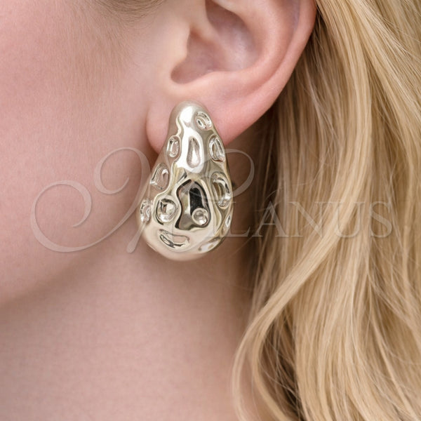 White Gold Filled Ring — Stud Earring Teardrop Design Polished 02. — alternate product view — SKU 164511 | Oro Laminado Blanco anillo — Stud Earring Teardrop diseño pulido 02. — SKU 164511