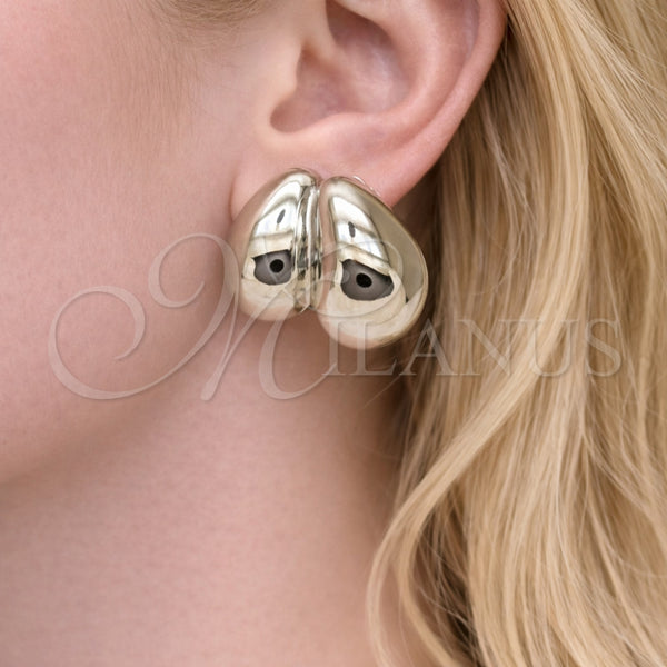 White Gold Filled Ring — Stud Earring Heart Design Polished 02. — alternate product view — SKU 164512 | Oro Laminado Blanco anillo — Stud Earring corazón diseño pulido 02. — SKU 164512