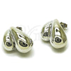 Rhodium Gold Filled Stud Earring, Heart Design, Polished, Rhodium Finish, 02.455.0025