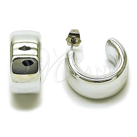 Rhodium Plated Medium Hoop, Polished, Rhodium Finish, 02.455.0027.25