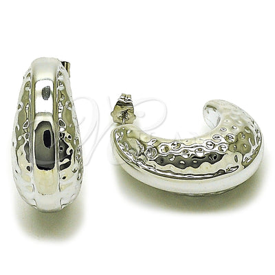 White Gold Filled Hoop Earrings — Large Hoop Polished 02. for wholesale, main product view