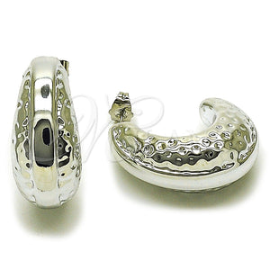 White Gold Filled Hoop Earrings — Large Hoop Polished 02. — main product view — SKU 164515 | Oro Laminado Blanco aretes de aro — Large Hoop pulido 02. — SKU 164515