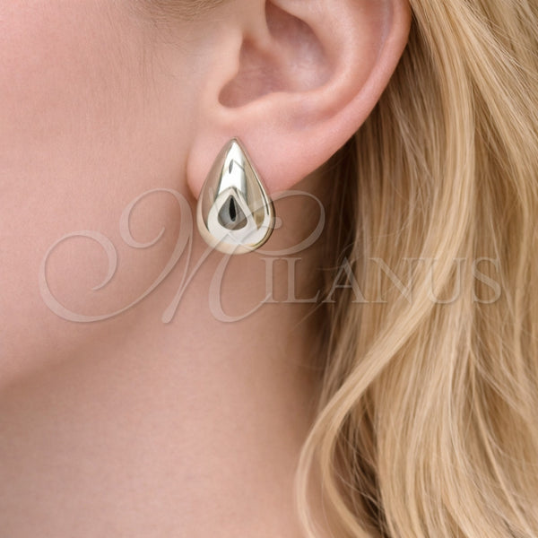 White Gold Filled Ring — Stud Earring Teardrop Design Polished 02. — alternate product view — SKU 164517 | Oro Laminado Blanco anillo — Stud Earring Teardrop diseño pulido 02. — SKU 164517