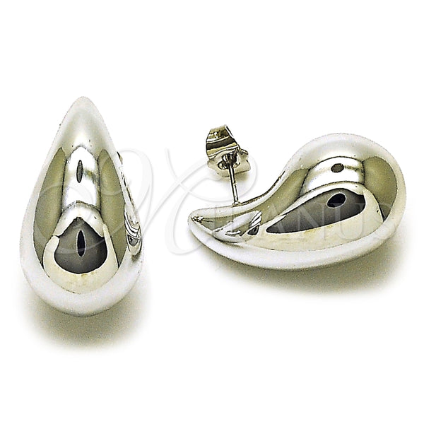 White Gold Filled Ring — Stud Earring Teardrop Design Polished 02. — main product view — SKU 164517 | Oro Laminado Blanco anillo — Stud Earring Teardrop diseño pulido 02. — SKU 164517