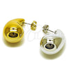 Rhodium Gold Filled Stud Earring, Teardrop Design, Polished, Rhodium Finish, 02.455.0030