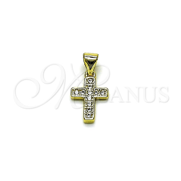 Gold Filled Pendant — Religious Pendant Cross Design with White Cubic Zirconia — main product view — SKU 164526 | Oro Laminado dije — Religious Pendant cruz diseño with blanco Cubic Zirconia — SKU 164526