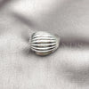 Rhodium Gold Filled Elegant Ring, Teardrop Design, Diamond Cutting Finish, Rhodium Finish, 01.213.0054.1 (One size fits all)