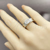 Rhodium Gold Filled Multi Stone Ring, with White Cubic Zirconia, Matte Finish, Rhodium Finish, 01.213.0083 (One size fits all)