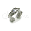 Rhodium Gold Filled Multi Stone Ring, with White Cubic Zirconia, Matte Finish, Rhodium Finish, 01.213.0083 (One size fits all)