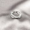 Rhodium Gold Filled Multi Stone Ring, with White Cubic Zirconia and White Micro Pave, Polished, Rhodium Finish, 01.213.0086 (One size fits all)