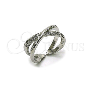 White Gold Filled Ring — Multi Stone Ring with White Cubic Zirconia and — main product view — SKU 164536 | Oro Laminado Blanco anillo — Multi Stone Ring with blanco Cubic Zirconia and — SKU 164536
