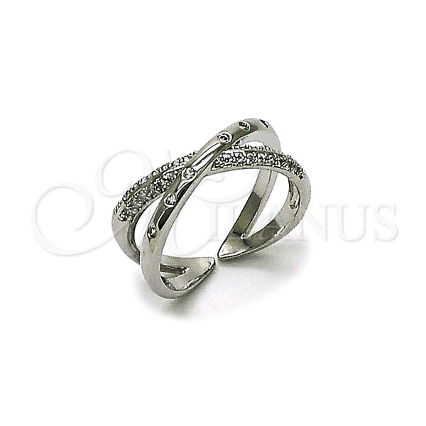 White Gold Filled Ring — Multi Stone Ring with White Cubic Zirconia and — main product view — SKU 164536 | Oro Laminado Blanco anillo — Multi Stone Ring with blanco Cubic Zirconia and — SKU 164536
