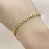 Oro Laminado Basic Bracelet, Gold Filled Style Bismark Design, Polished, Golden Finish, 03.213.0354.1.07 (05 MM Thickness, 8 Inches Length)